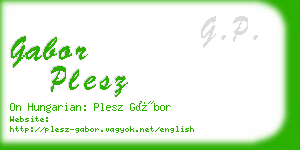 gabor plesz business card